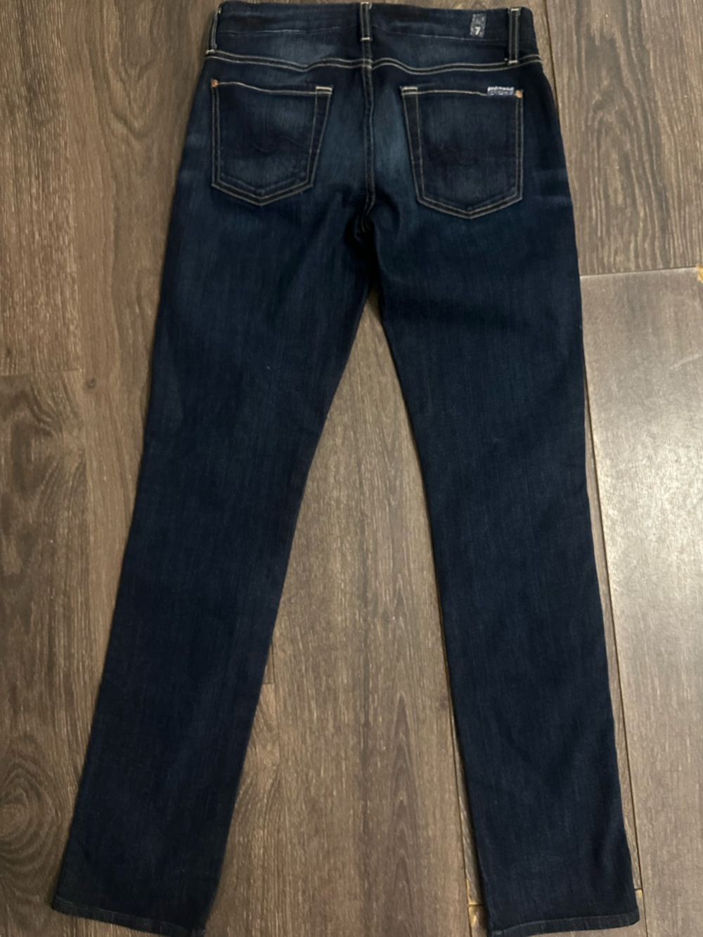 7 For All Mankind Kimmie Straight Leg Jeans Size 29 Dark Wash Mid Rise Classic - Picture 7 of 7